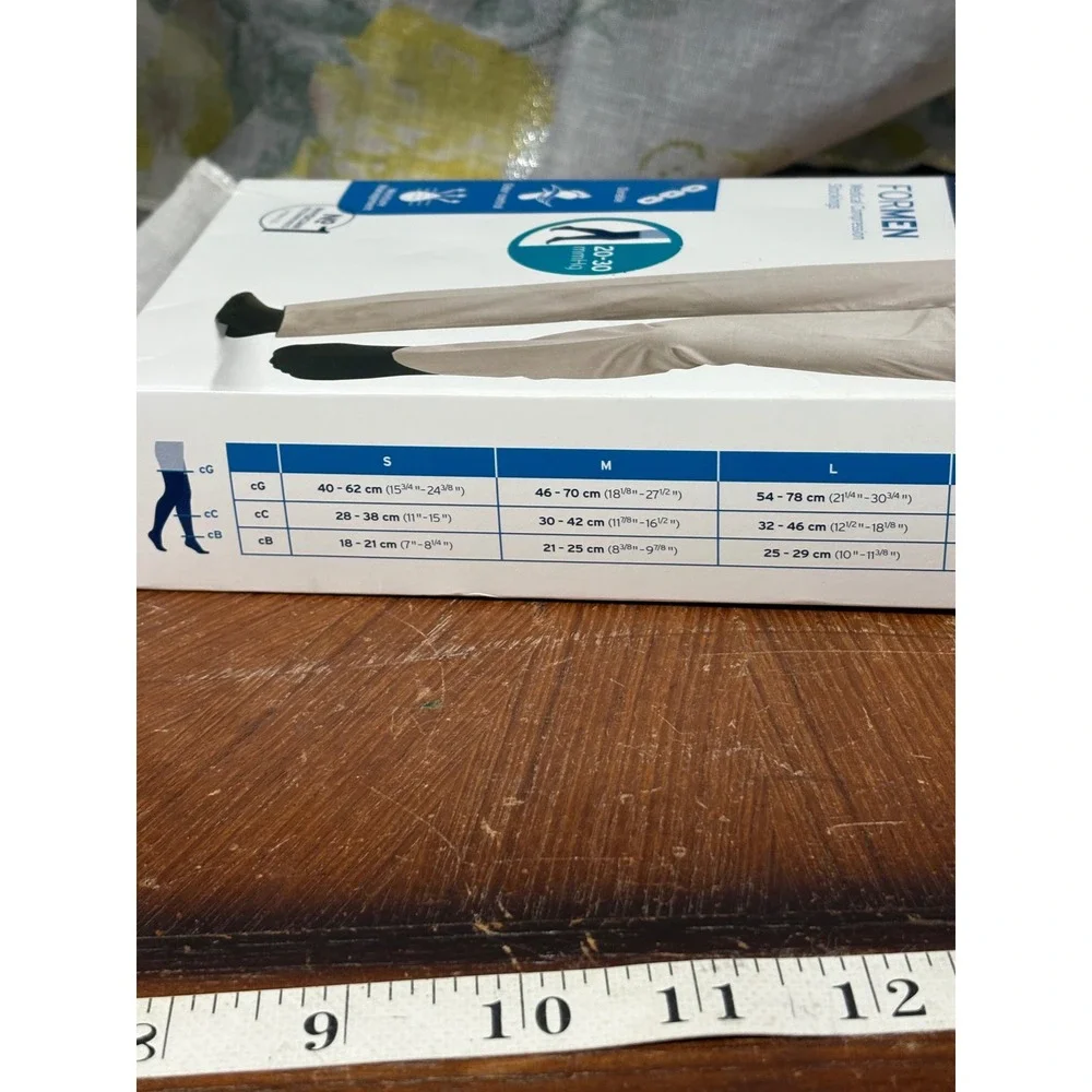 Jobst forMen 20-30 mmHg Thigh High Compression Stockings Black Small 115408